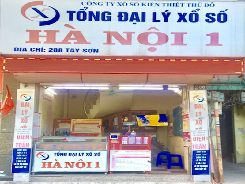 Một đại lý bán xổ số tại Hà Nội